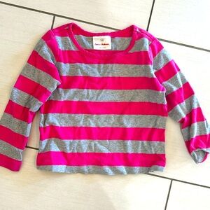 Hanna Andersson pink and gray striped shirt size 100 (kids 4)